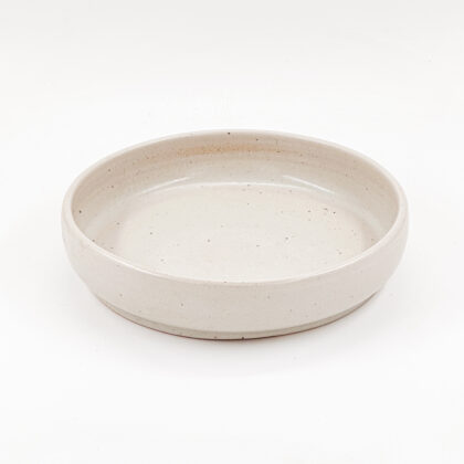 Plato con Relieve 28x6cm-Blanco Semi Brillante