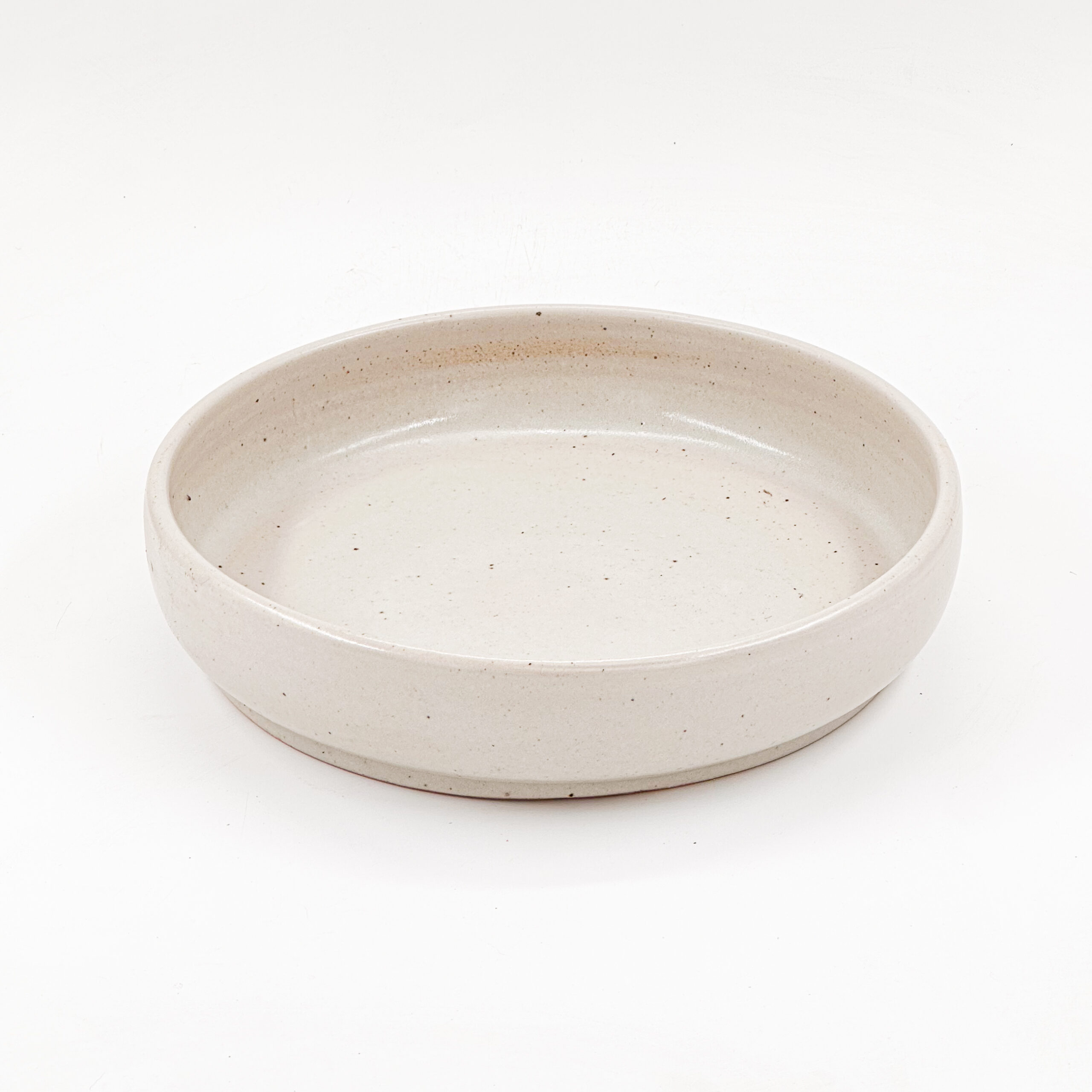 Plato con Relieve 28x6cm-Blanco Semi Brillante
