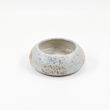 Plato Borde Curvo 10x6cm-Azul Mineral Interior Blanco Satin