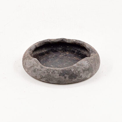Plato Borde Curvo Irregular 13x4cm-Engobe Negro