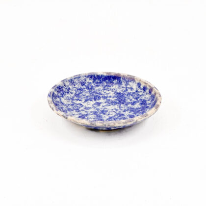 Plato Para Taza 13cm-Blanco Acuarela Azul