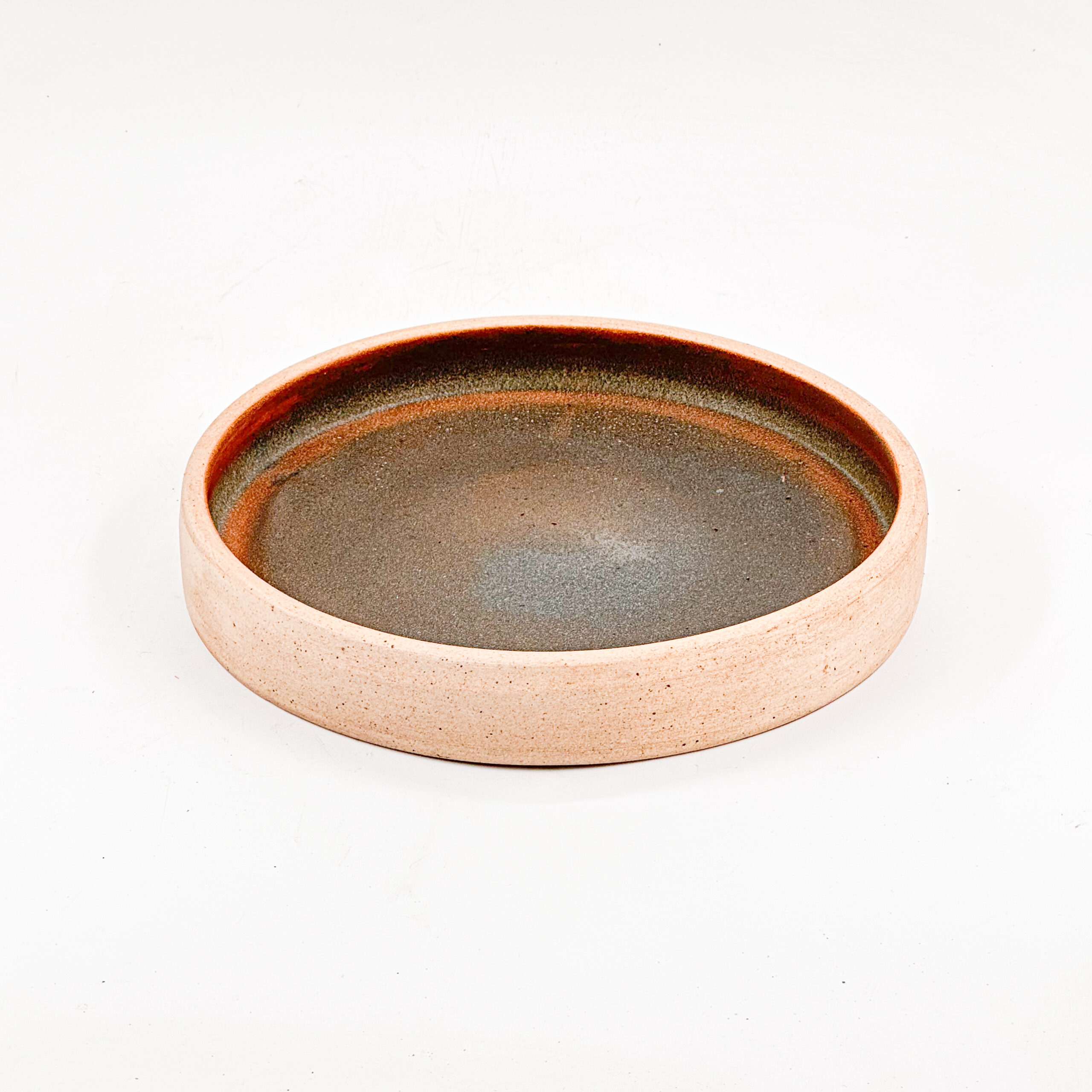 Plato Borde Recto 22x4cm-Verde Oscuro