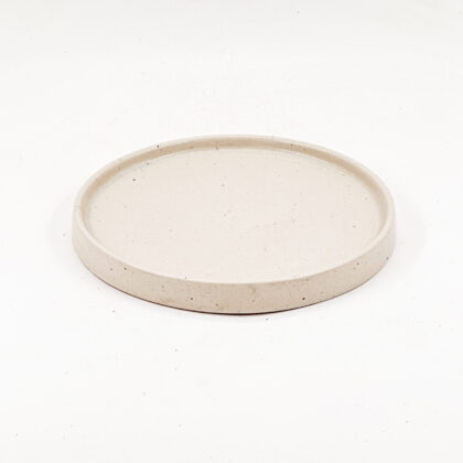 Plato con Borde 22cm-Blanco Semi Brillante