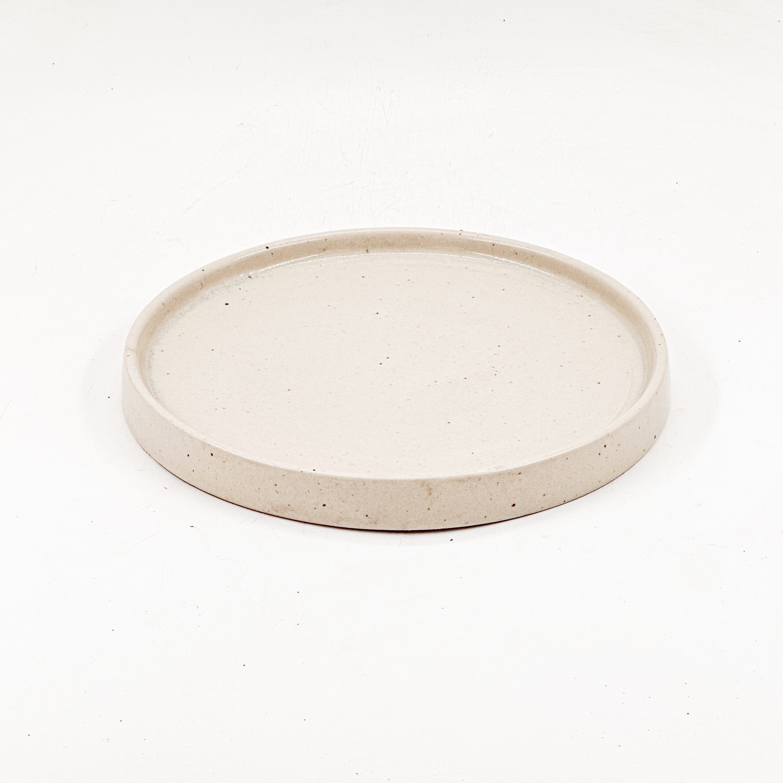 Plato con Borde 22cm-Blanco Semi Brillante