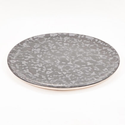 Plato Plano 32cm-Negro Lumbre y Negro Mate