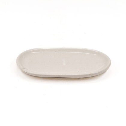 Charola Ovalada 23x13cm-Blanco Semi Brillante