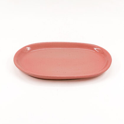 Charola Ovalada 27x18cm-Rosa