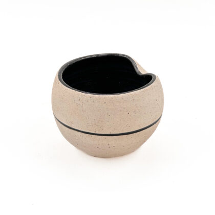 Plato Esfera 15x15cm-Pasta con Arcilla interior Negro Mate