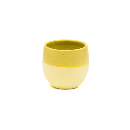 Vaso Oval 8oz-Amarillo mitad Engobe