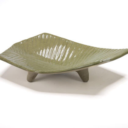Plato Hoja 35x26cm-Verde Brillante