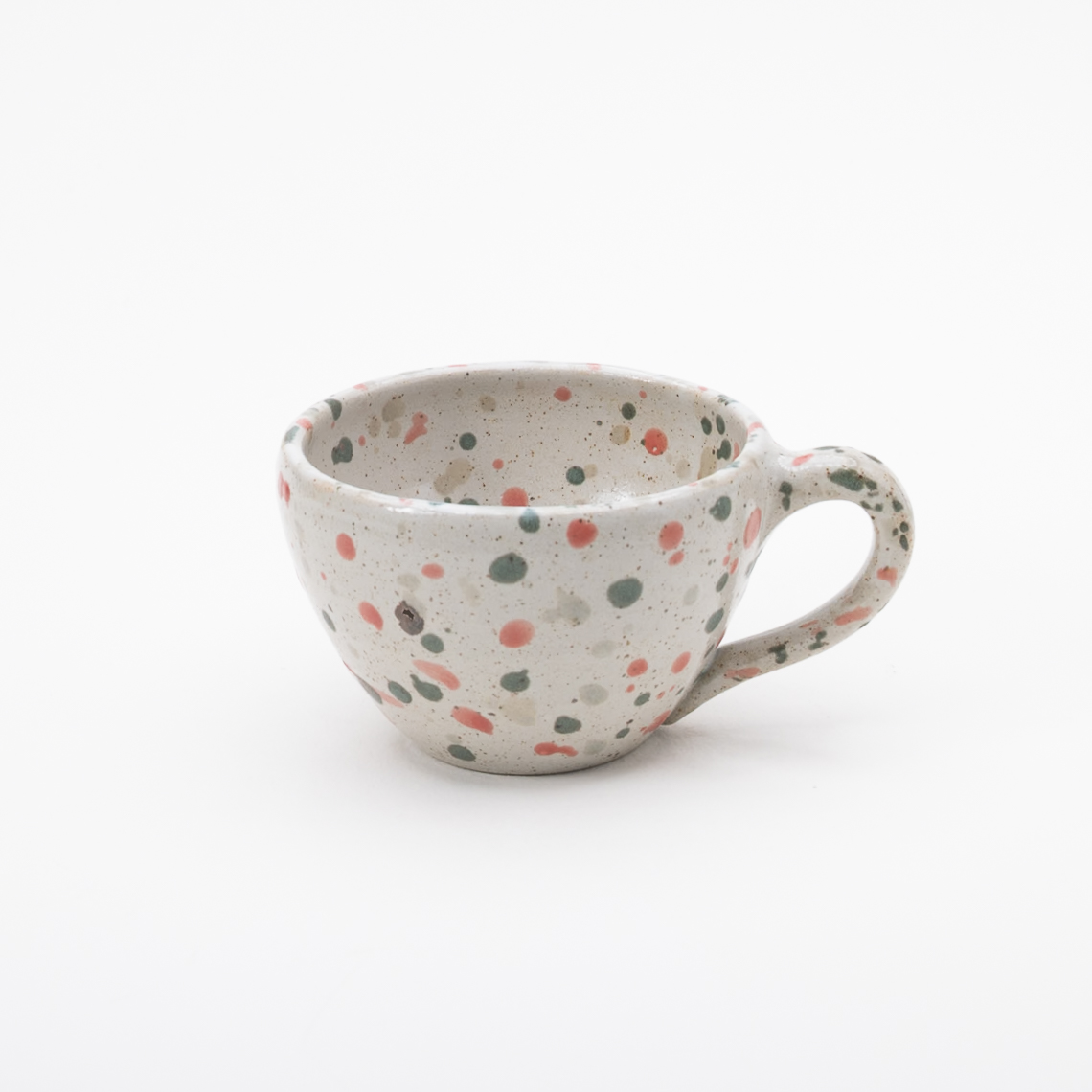 Taza Latte 10oz-Blanco Semi Brillante Jaspeado Colores