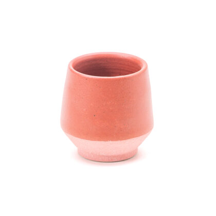 Vaso Angular 12oz-Rosa Mate Y Engobe Rosa