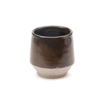 Vaso Angular 12oz-Engobe Ocre Chocolate