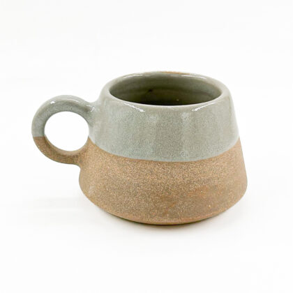 Taza Angular 12oz-Pasta Oxido mitad Natural Brillante