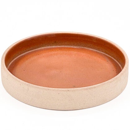 Plato Borde Recto 22x4cm-Café Mate