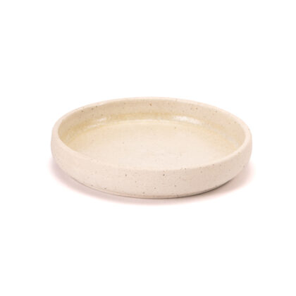Plato con Relieve 16x3cm-Arcilla interior Natural Brillante